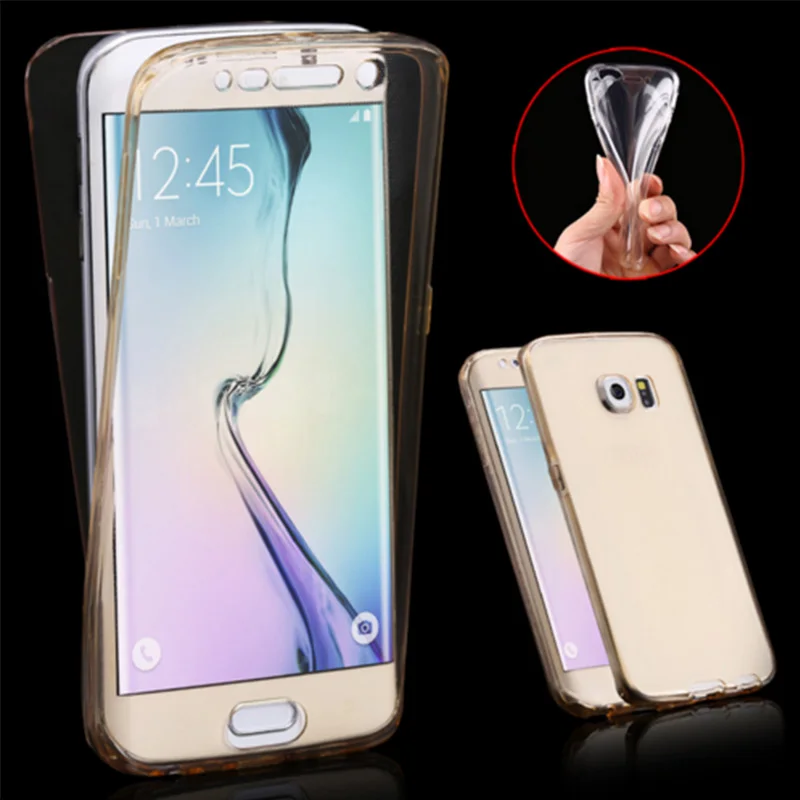 

360 Full Protect Transparent Case For Samsung J3 5 S4 5 6 7 Edge S8 Plus Note 8 4 5 for iPhone X 5 6 7 8 Plus Silicone Gel Coque