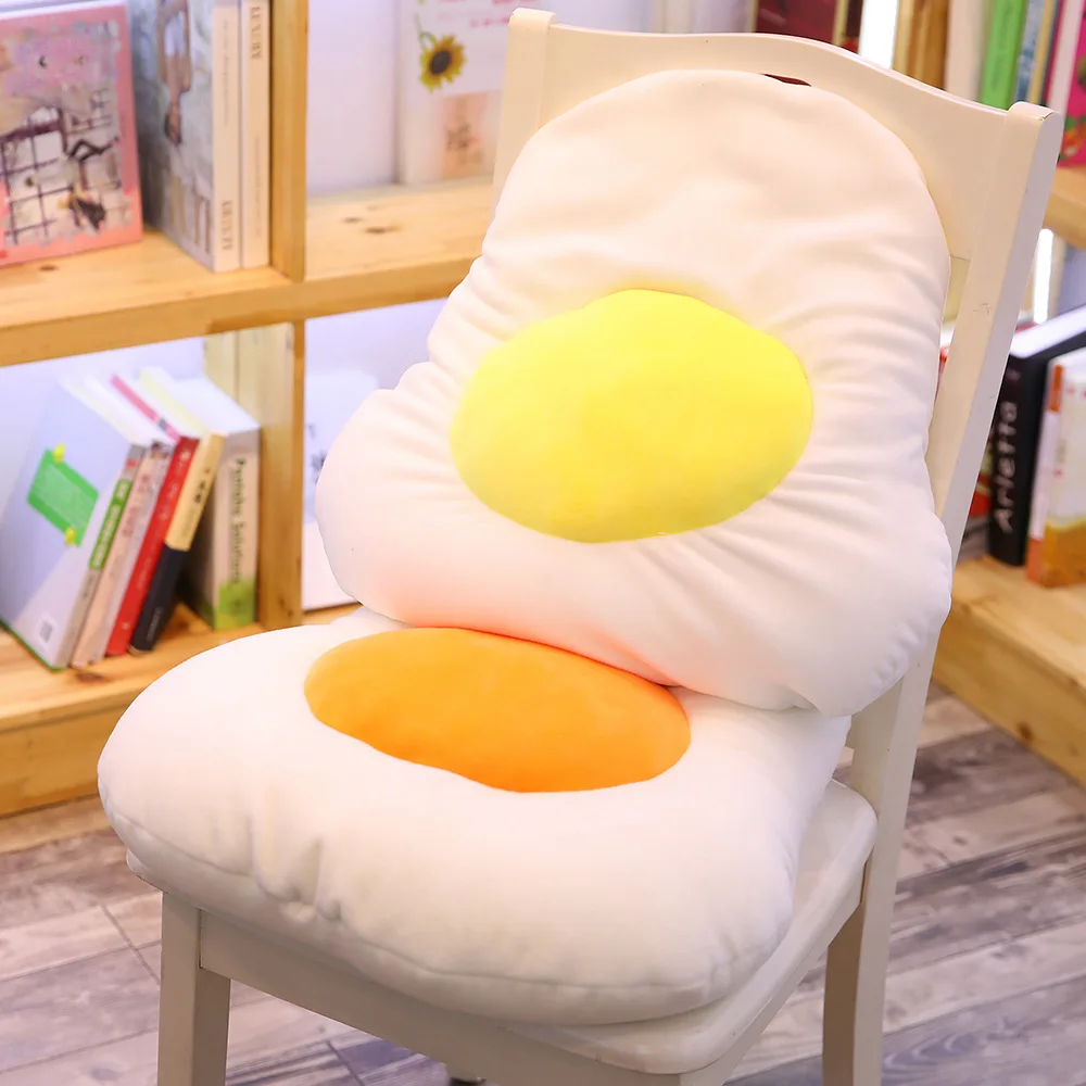 creative egg plush pillow stuffed lifelike food lomelette plush toy yolk throw pillow cushion kids toys home sofa decor pillow 2