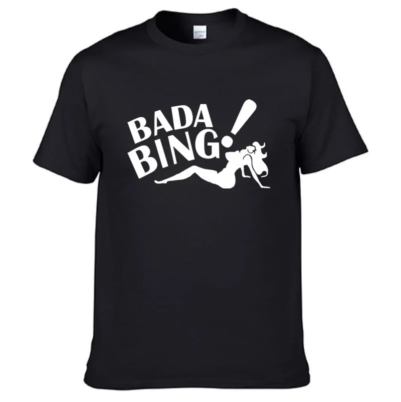 The Sopranos Бада Бинг модные Для мужчин футболки короткий рукав Футболка хлопковые футболки Человек хип-хоп Футболки-топы