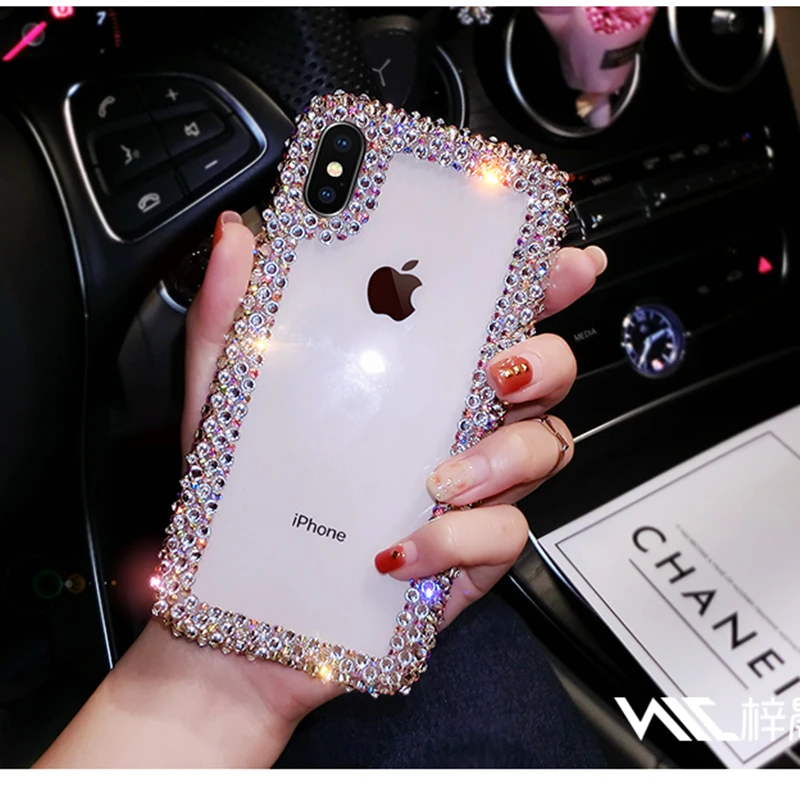 Роскошный 3D прозрачный чехол со стразами для iphone 11Pro MAX 11pro XS XR 8 plus X чехлы
