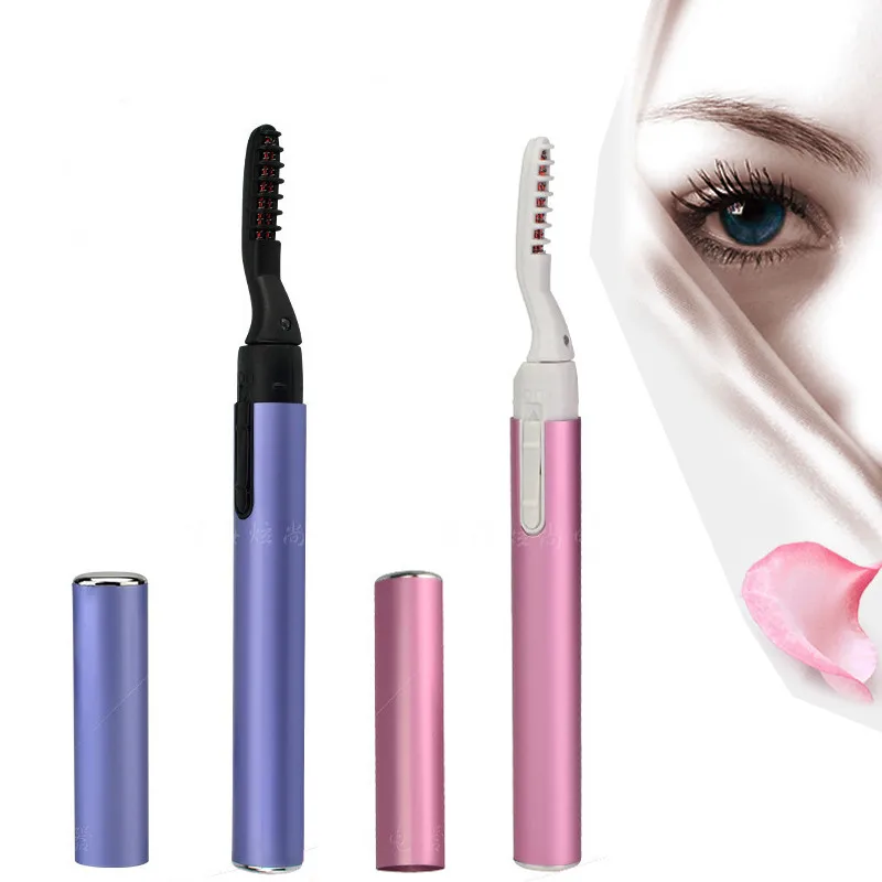 

Wholesale Portable Electric Perm Heated Eyelash Curler Pen Women Lady Female Long Lasting Eye Lash Curler DIY Makeup Curling Kit