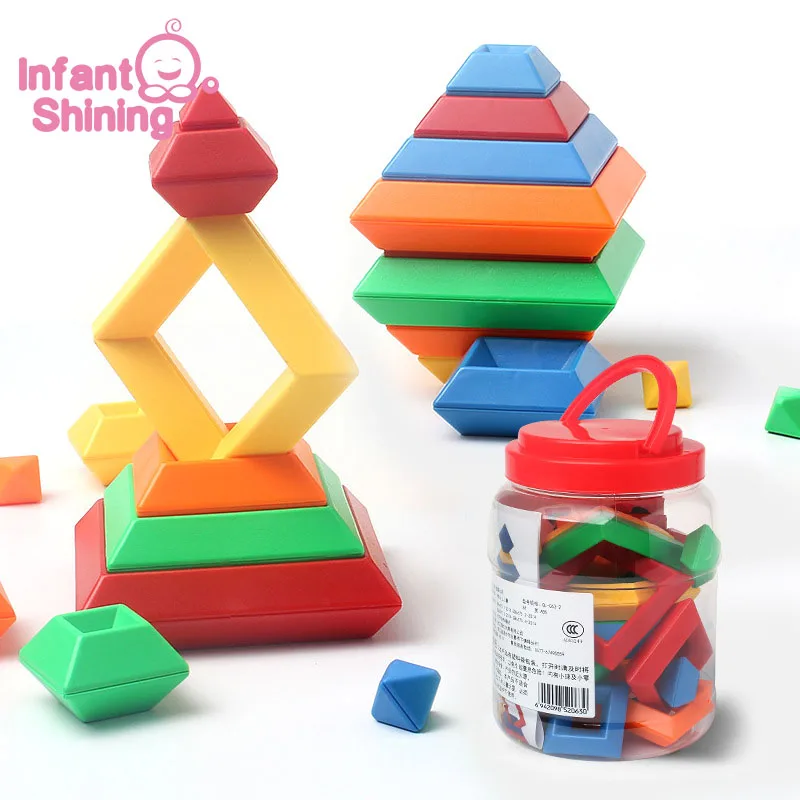 Детские блестящие детские блоки игрушки 25 шт укладчик пластиковые игрушки для детей творческие строительные блоки обучающая игрушка для детей