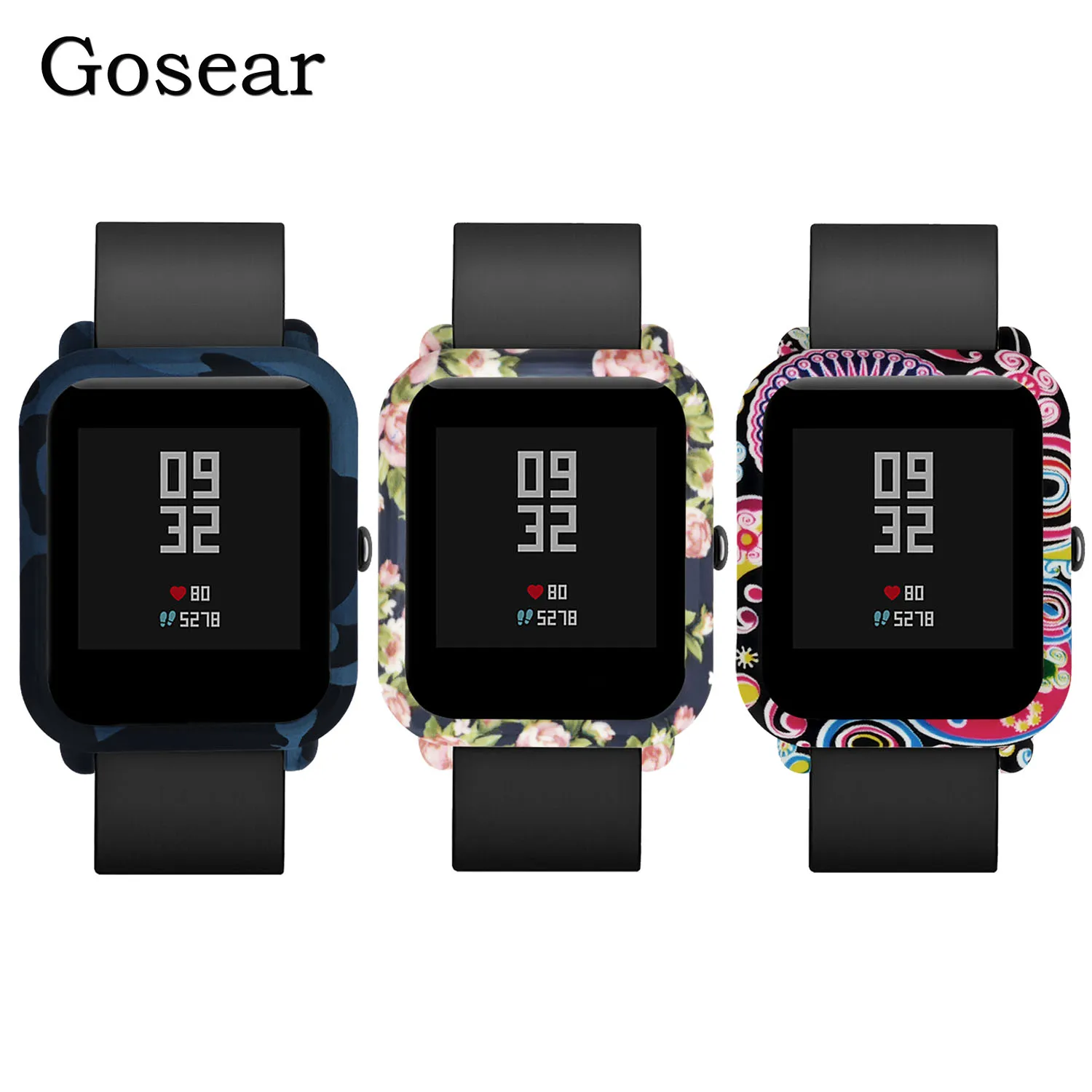 Gosear Protective Frame Case Protector Cover Shell Dust proof Anti Gosear Protector Protective Frame Case Cover Shell Dust proof Anti scratch Accessories for Xiaomi Huami Amazfit Bip Youth WatchUSD 2 27 piece