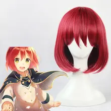 Акагами нет шираюки-хими шираюки красный короткий Brina Palencia короткий парик косплей Хэллоуин карнавальный парик