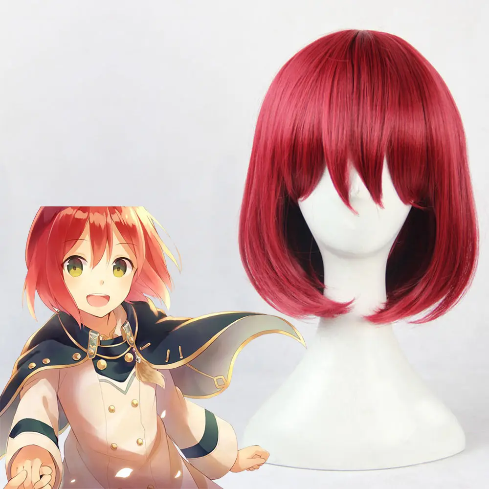 Короткий парик Akagami no Shirayuki hime Red Brina Palencia карнавальный костюм на Хэллоуин|wig cosplay|wig