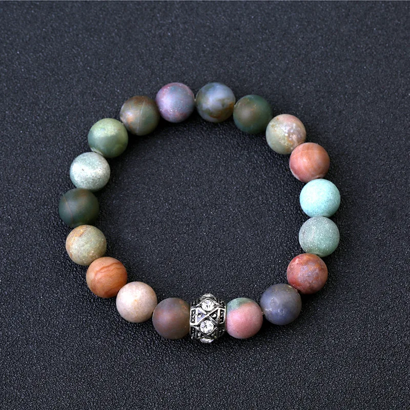 

WEIYU Tibetan Beads Mens Bracelets 10MM Natural Stones Beaded Bracelet Punk Inspirational Punk Bracelet Handmade Mens Jewelry