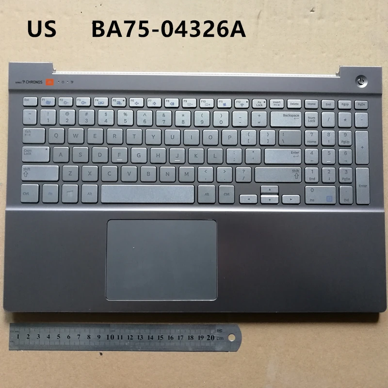 

US backlit New laptop keyboard with touchpad palmrest for Samsung NP880Z5E 870Z5E 880Z5E 770Z5E 780Z5E Silver