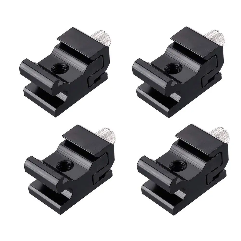 Black Cold Shoe Flash Stand Adapter Speedlight Holder Hot