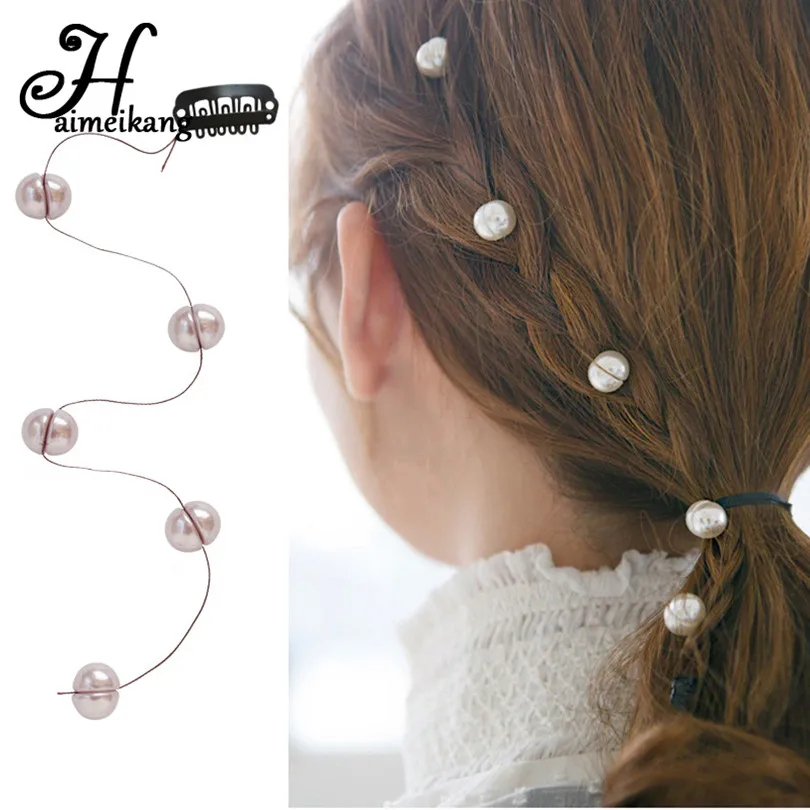 

Haimeikang 1PC Fashion Metal Tassel Chain Flower Hairpin Headband Women Hair Accessories Clips Hair Comb Bridal Bead Headwear