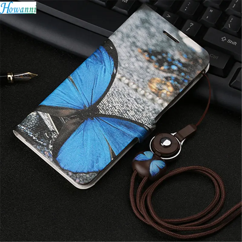 

Howanni Leather Case For Xiaomi Redmi 4X Case Luxury Cute Painted Flip Wallet Stand Cover For Xiaomi Redmi 4X Cover Phone Bag