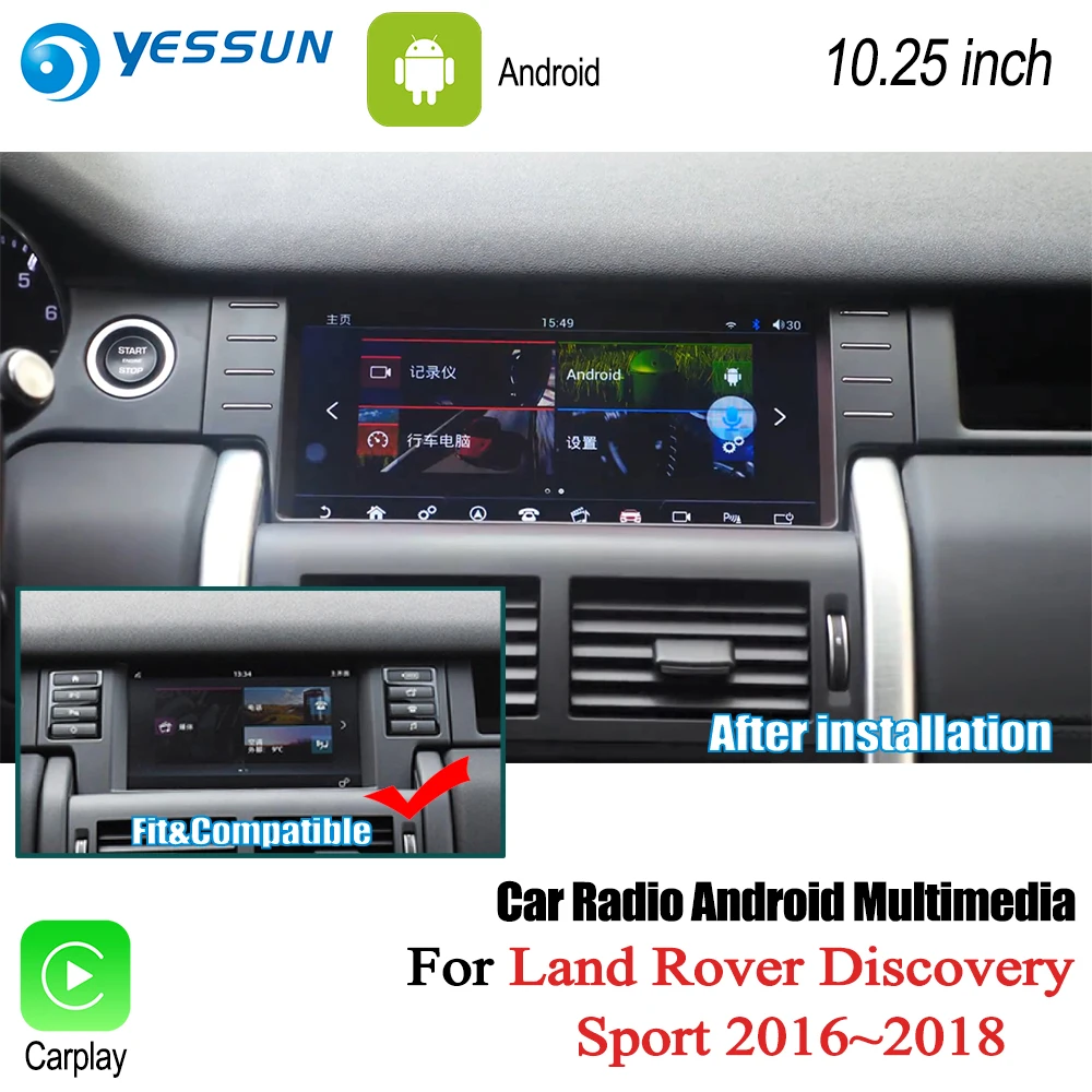 Cheap YESSUN 10.25" For Land For Rover Discovery Sport 2016~2018 Car Android Carplay GPS Navi Maps Radio Player Multimedia WiFi 1