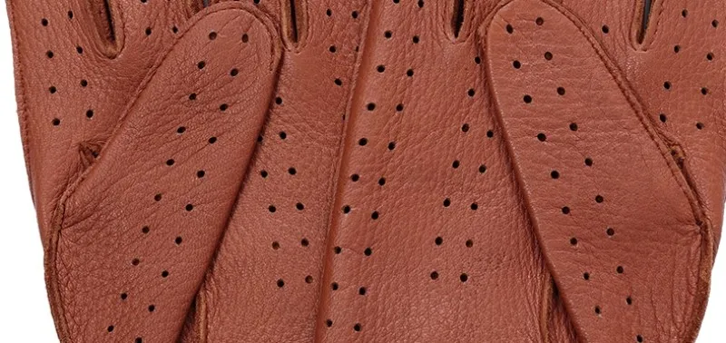 Бренд Высокое качество для мужчин 2019 Новый перчатки из оленьей кожи четыре сезона модные Винтаж вождения пояса из натуральной кожи Moto для