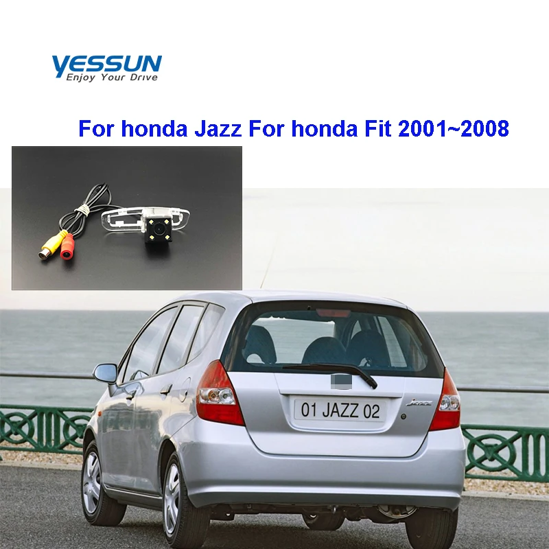 Yessun HD CCD камера ночного видения заднего вида для honda Jazz Fit 2001 2002 2003 2004 2005 2006 2007 2008