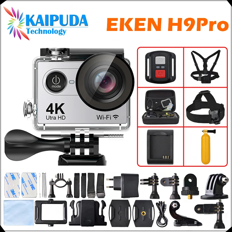  EKEN H9 Pro Action camera ultra 4K / 30fps Ambarella A12 3840*2160 remote WiFi pro Helmet Cam go waterproof Sport camera H9Pro 