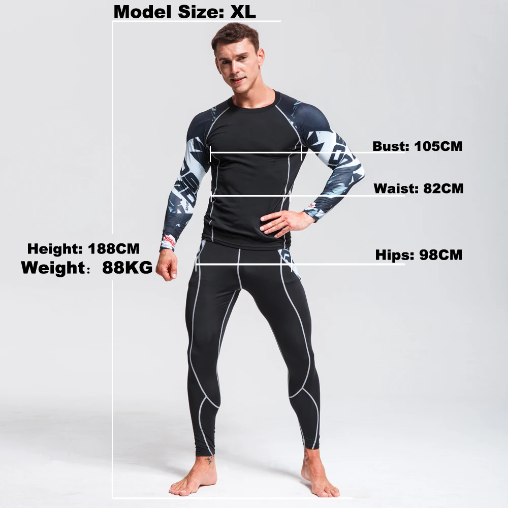 Гидрокостюмы в стиле MMA мужская одежда для бега брендовая компрессионная одежда леггинсы длинный трикотаж с рукавами Юнион костюм ММА рубашка