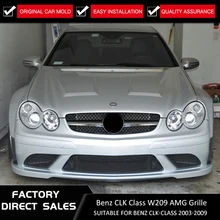 Автомобильная гоночная решетка для Mercedes Benz W209 Grill CLK 2003-2009 хромированная сетка радиатора переднего бампера нижняя модификация