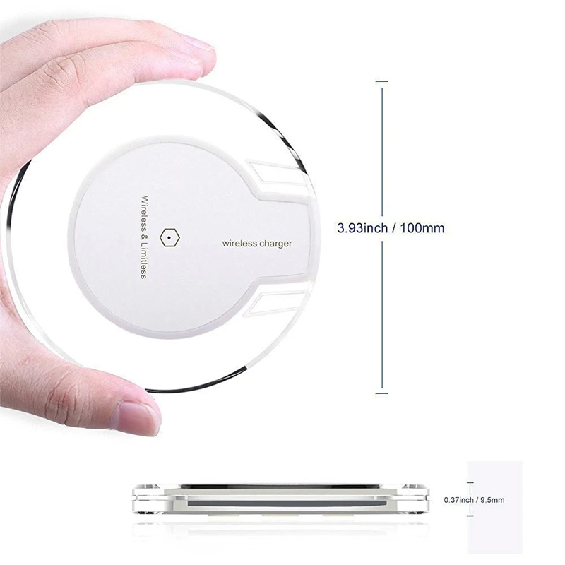 QI wireless charger charging for iphone 8 plus X Samsung s7 edge s8 plus with retail package 100pcs