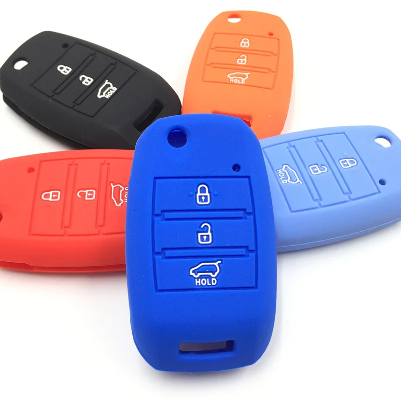 

Silicone Flip Folding Key Case for KIA K3 K3S New Sorento 2014 K4 K5 Smart Remote Key Cover Case Protection Car Accessories