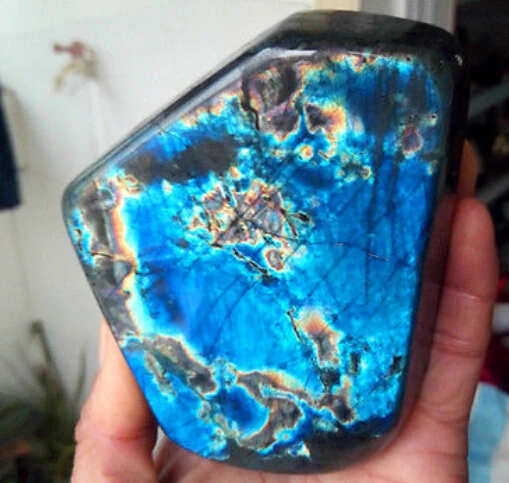 

huij 00884 Natural Multicolor Labradorite Quartz Crystal Specimen Madagascar