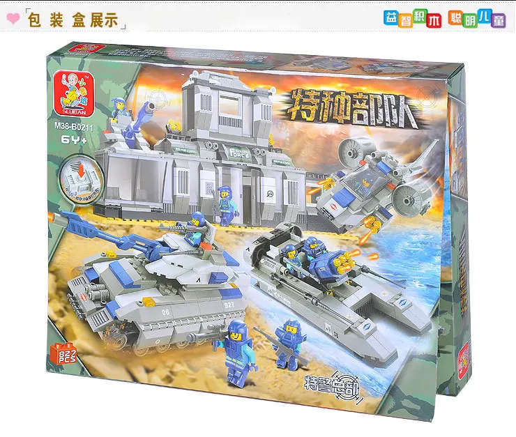 

Model building kits compatible with lego city Police SWAT Headquarters 796 3D blocks Educational toys hobbies for children