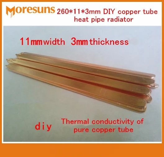 Free Ship 5pcs 260*11*3mm DIY Sintered heat pipe/copper tube heat pipe