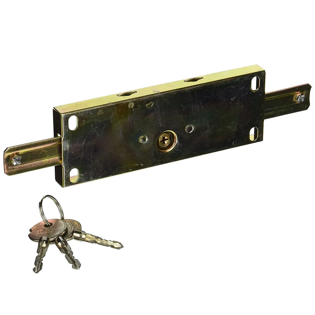 

Gold tone Cross Key Metal Center Rolling Shutter Door Lock for Garage