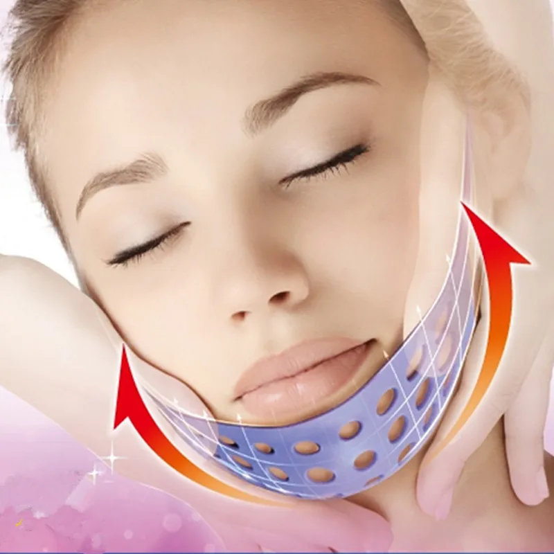 1pcs Elevation Mask Sleeping Slimming Double Chin Face Bandage Silicone