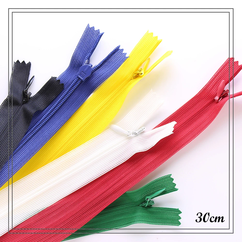5Pcs 3 Invisible Zippers 30Cm For Sewing Open End Lace Zipper For