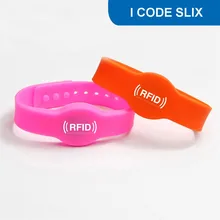 WB04 силиконовый браслет для радиочастотной идентификации, браслет, NFC, нарукавная повязка, близость, ключ, карта ISO15693 13,56 МГц с I кодом SLIX