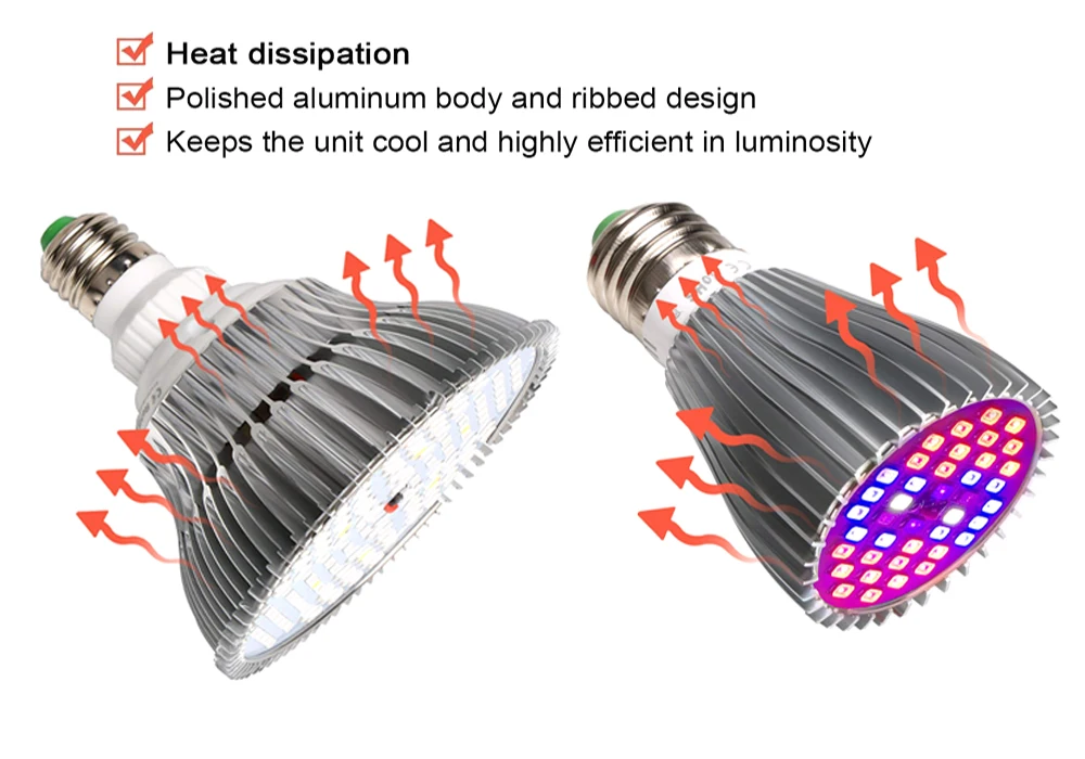 18 Вт 24 Вт 28 Вт 30 Вт 50 Вт 80 Вт полный спектр светодиодный светильник для выращивания E27 E14 GU10 УФ ИК лампа для выращивания растений и овощей