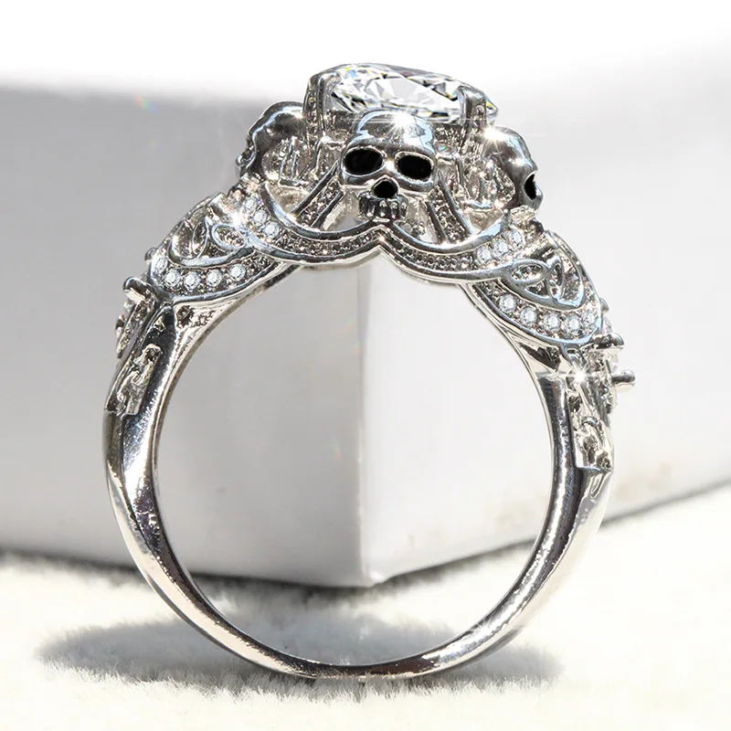 Skull Engagement Rings | hellcatjewellery