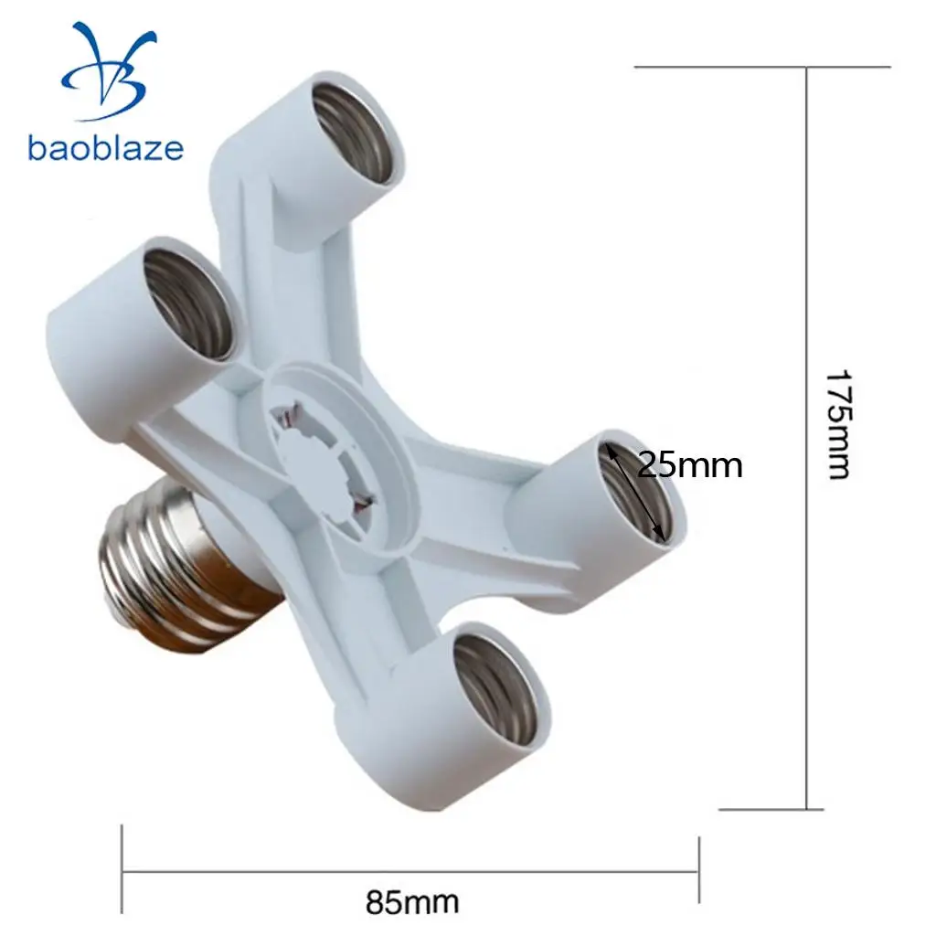 Полезные 4in1 E27 База свет лампы гнездо Splitter адаптер Мощность сохранения белый