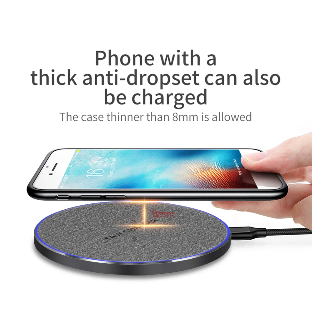 15W Fast Wireless Charger For Huawei P30 Pro Samsung S10 S9 S8 Xiaomi Mi 9 10W Qi Quick Charge Pad for iPhone XS Max 11 XR X 8