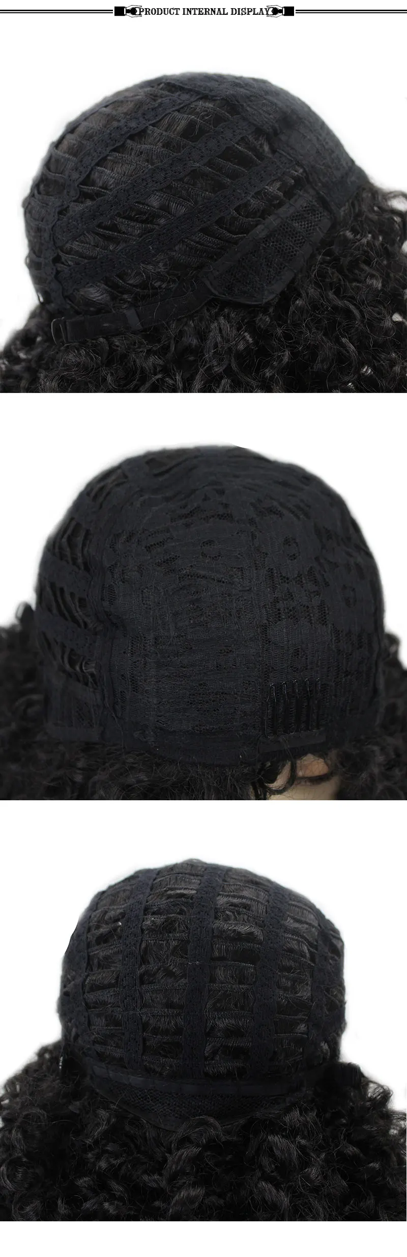 JOY & BEAUTY натуральный черный 16 дюймов средний маленький короткий кудрявый парик из высокотемпературного волокна синтетические волосы