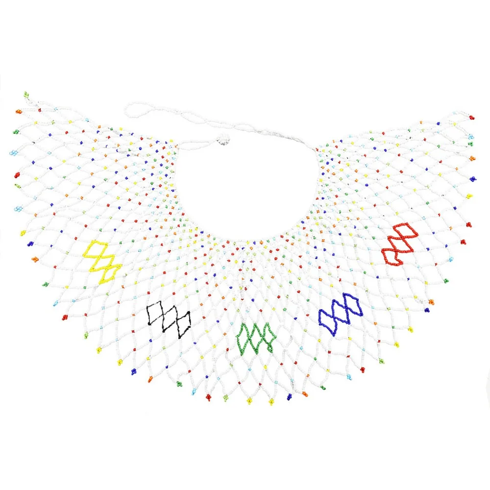 Индийское этническое Африканское ожерелье с разноцветными полимерными бусинами, египетское этническое колье на плече, колье, ожерелье, ювелирное изделие