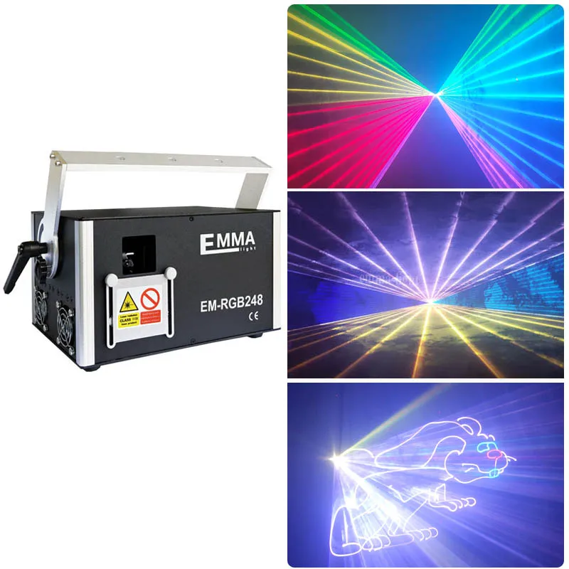 Pro 1,5 W/1500 mW RGB Лазерное освещение DMX512 ILDA с программа ISHOW in sd card