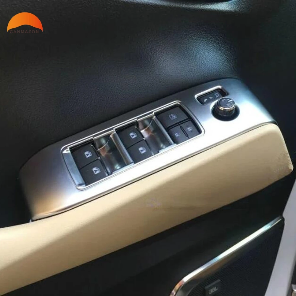 

For Toyota Alphard Vellfire 2016-2018 ABS Matte Auto Side Door Window Lift Switch Cover Trim Interior Accessories Car Armrest