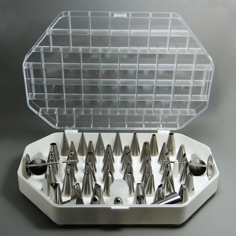

Free Shipping,Stainless steel Cake decorating Nozzles(55pcs/set) in New Box