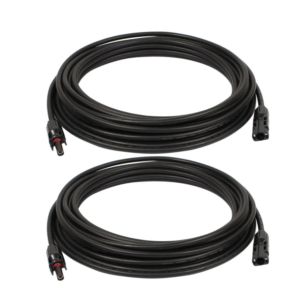 

New Arrival 2Pcs/Pair PV1-F 10m 10AWG 32A 6mm2 Adaptor Kit Mc4 PV Cable Extension Female/ Male Connectors for Solar Panels
