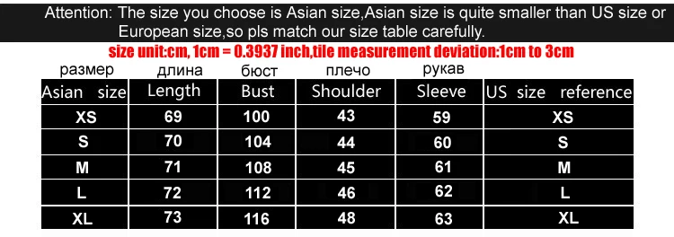 0XS to 4XL