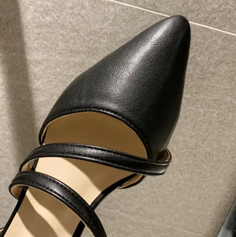 Mhysa/ г. Весенние открытые грубые сандалии модные туфли-лодочки с острым носком на высоком каблуке женские пикантные модельные туфли высокий каблук 4,5 см T356