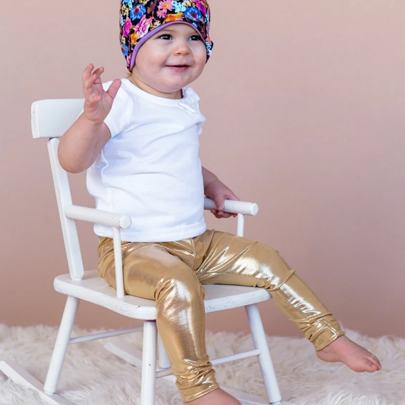 

Baby Leggings Pants Autumn Winter Fashion Gold Leather Infant Leggings Newborn Boy Pants Baby Girl Clothing 0-24 M Baby Trousers