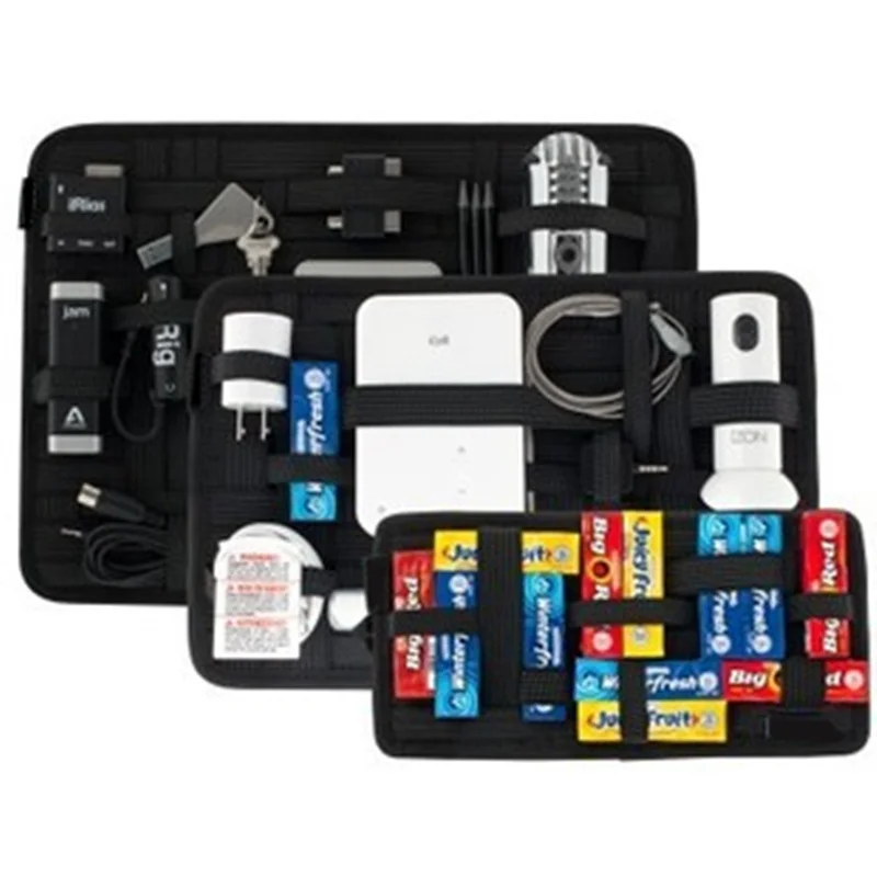 

5 Size Elastic Storage Plate Board Organizer Case Data Cable Power Pack Charger Digital Organizer Cosmetics Storage