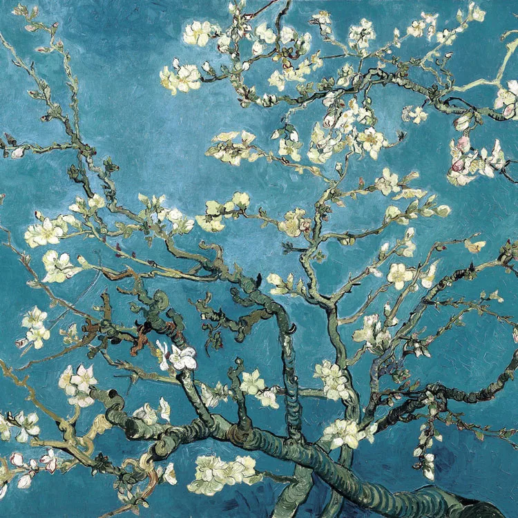Van Gogh Impressionist Almond Blossom Still Life Spray Oil Paintingin