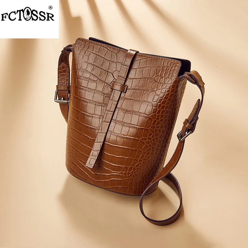 

2019 Hot Fashion Women Handbag Genuine Leather Hasp Wild Lady Crossbody Bag Crocodile Pattern Classic Female Shoulder Bag