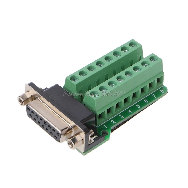 

DB15 D-SUB VGA 15Pin Female Adapter Jack Terminal Breakout PCB Board