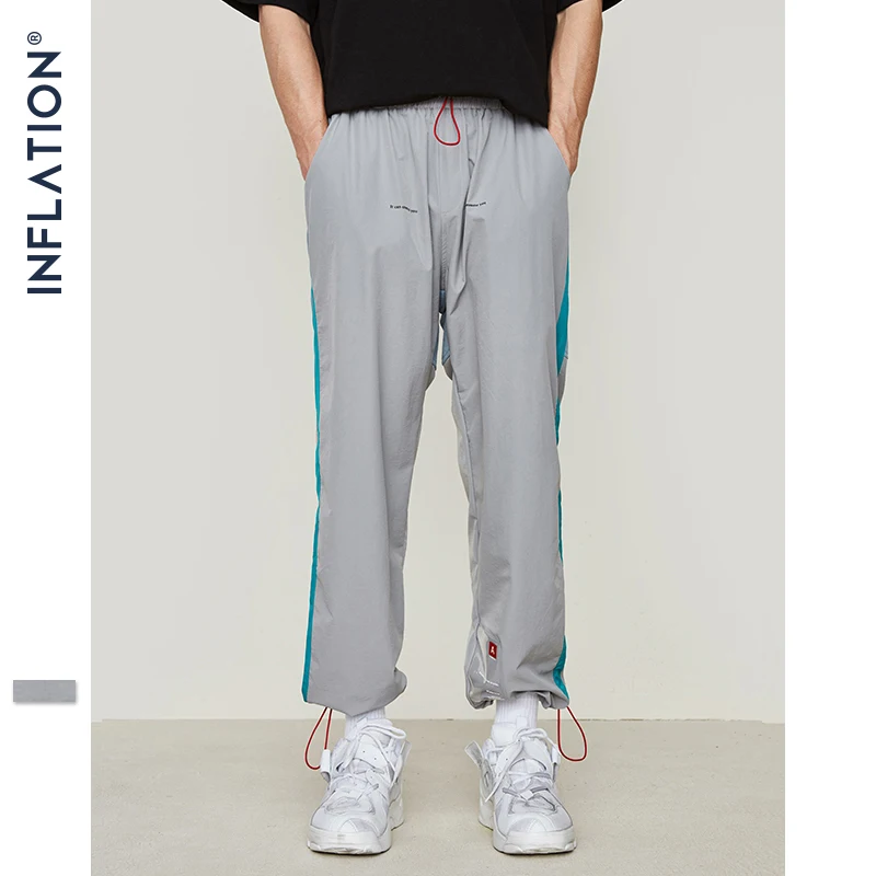 التضخم خليط Sweatpants الكاحل الرباط عارضة السراويل الترنك الشارع الشهير الهيب هوب فضفاض صالح مرونة الخصر السراويل 81161 W