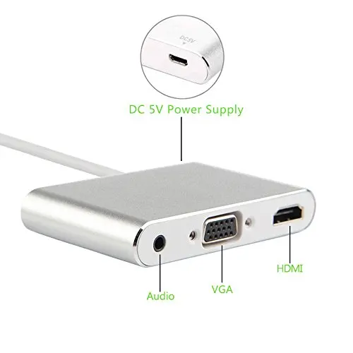 Видеоадаптер для iphone 6 6S 7 Plus 5 8 pin HDMI ТВ VGA|video adapter|audio convertervga audio |