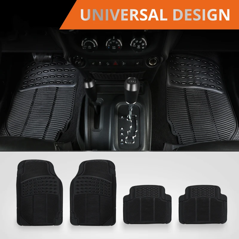 Auxmart Car Floor Mats Carpets Universal Auto Sedans SUVs Vans Floot