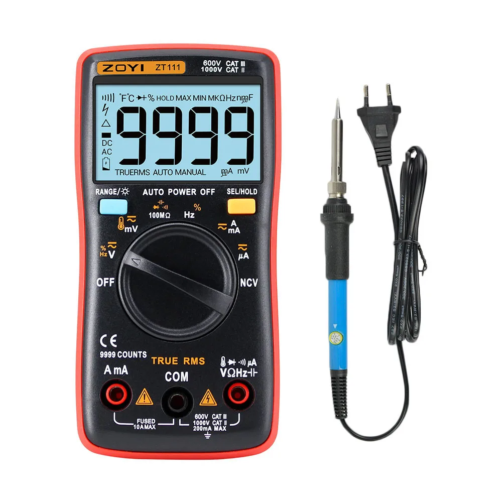 Aiyima RM111 NCV Digital Multimeter Auto Range 9999 counts 100M Ohm AC/DC Voltage Ammeter